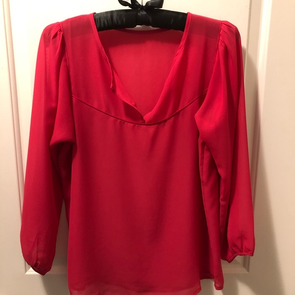 Fuschia Pink Puff Sleeved Blouse